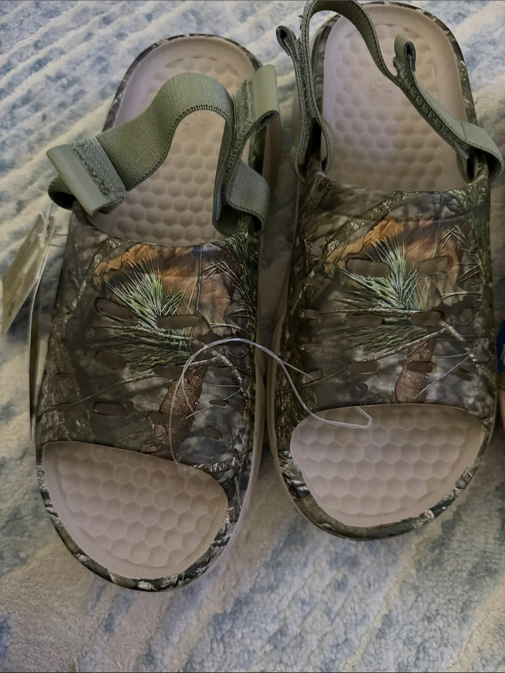 NWT Men's Joybees Trekking Slide Sandal - Mossy Oak Camo/Olive Sizes 9 & 10